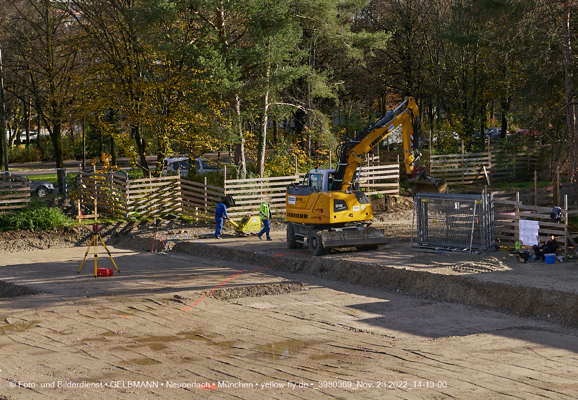 23.11.2022 - Baustelle an der Quiddestraße Haus für Kinder in Neuperlach